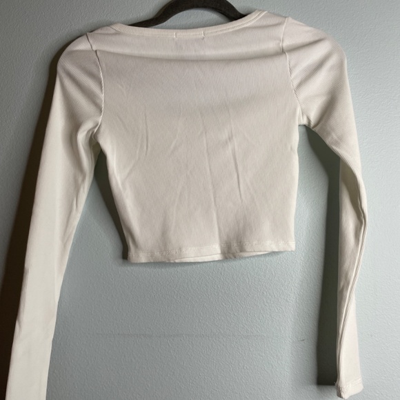 Hello Kitty long sleeve ribbed white top XS Forever 21 womens - Picture 2 of 6